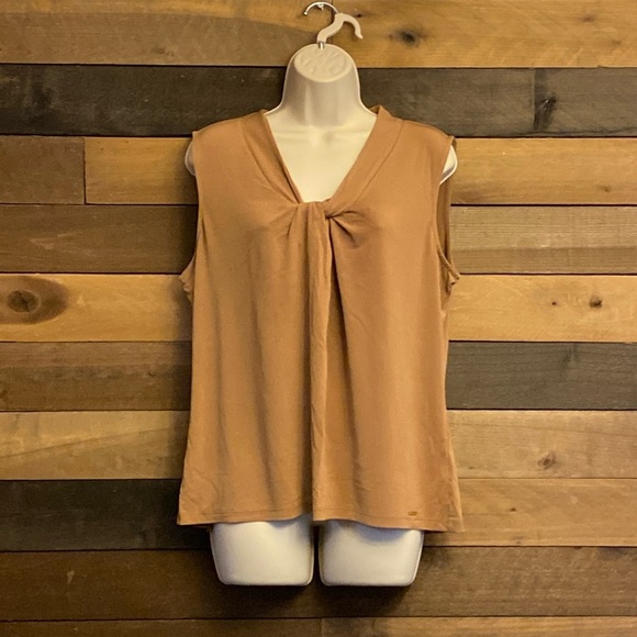 Calvin Klein Tops - Calvin Klein Chestnut Sleeveless Blouse - Size XL